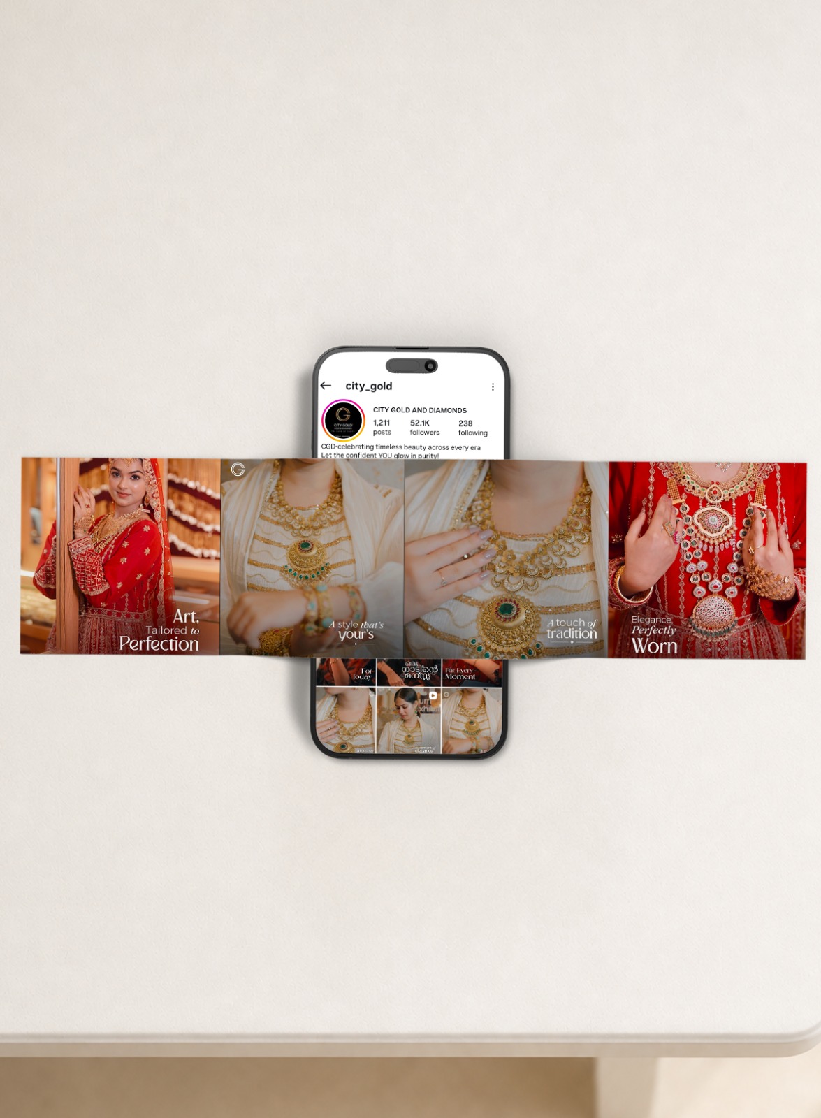 City Gold jewellery social media marketing and product showcase