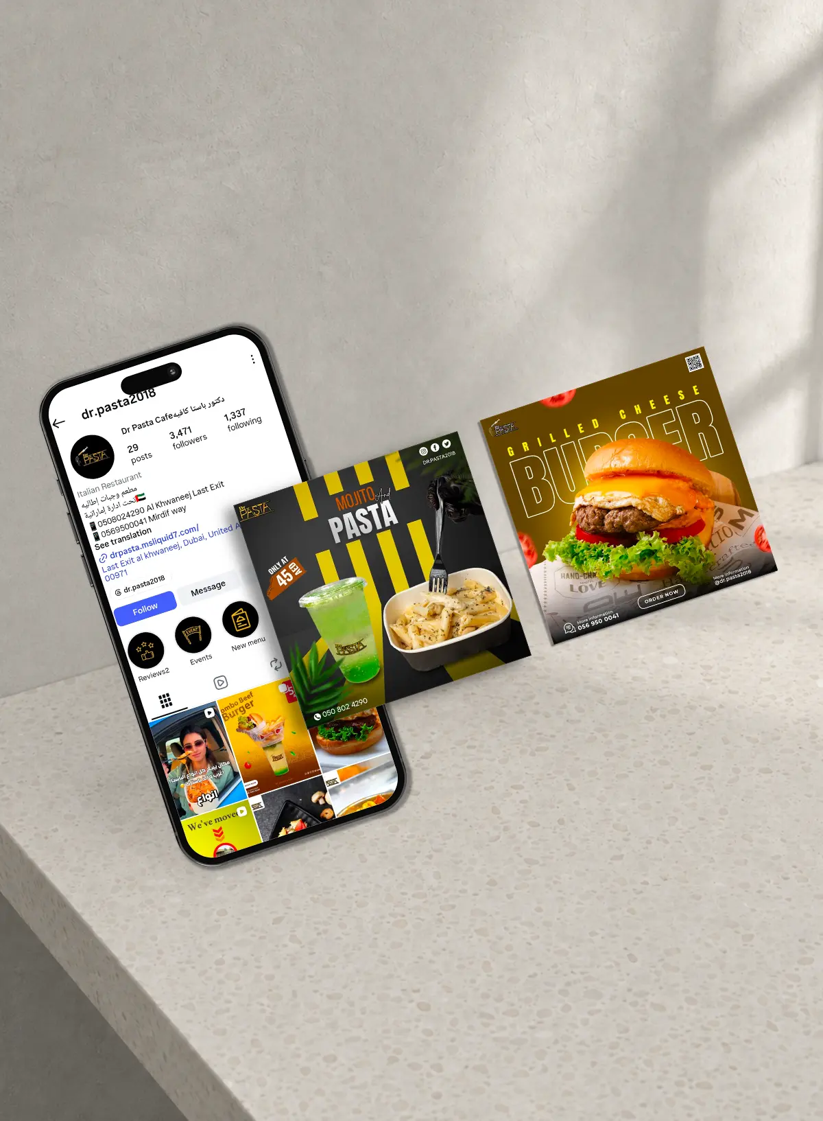 Dr. Pasta social media marketing and food content