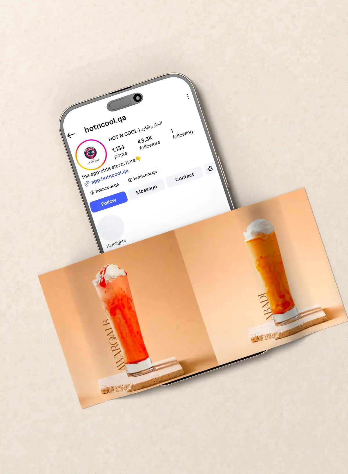 Hot N Cool Restaurant social media marketing and food content