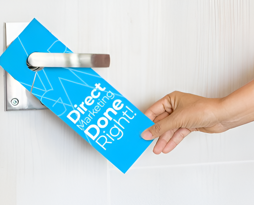 Professional team handling door-to-door marketing distribution