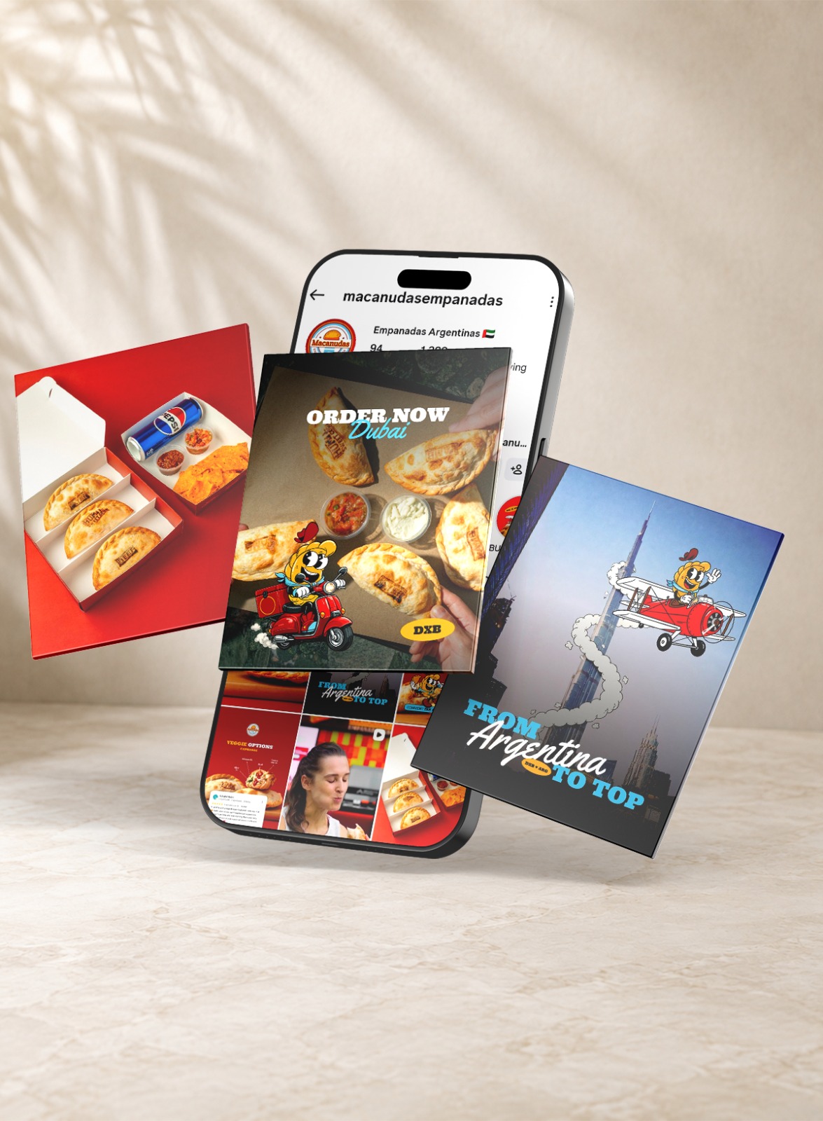 Macanudas Empanadas social media marketing and creative food content