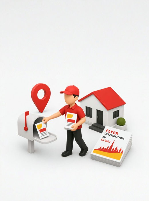 Door-to-door flyer distribution service across the UAE